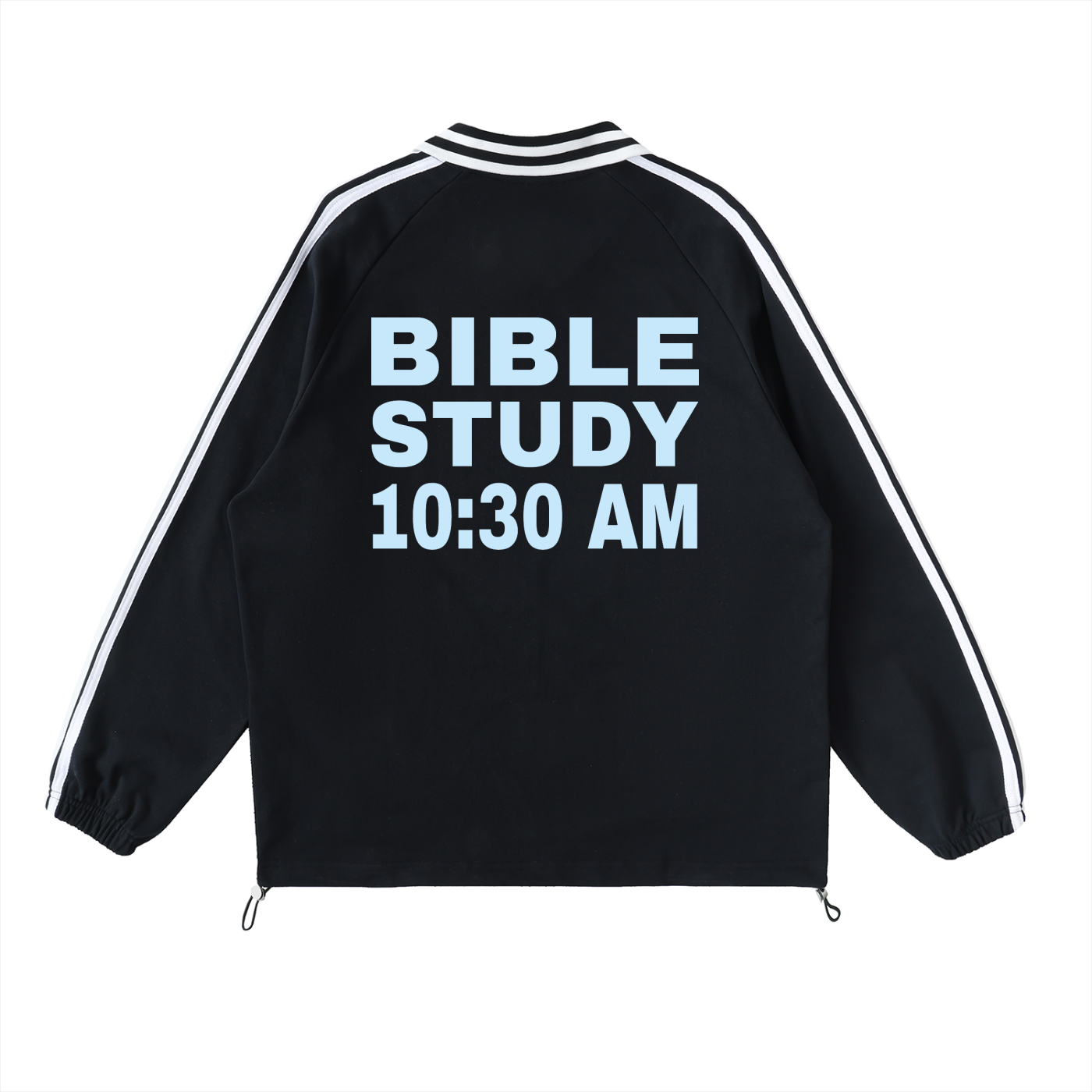 BIBLE STUDY Lapel Collar Sweatshirt